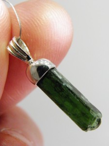 Natural DIOPSIDE crystal in sterling silver (A$60) Code 20293833
