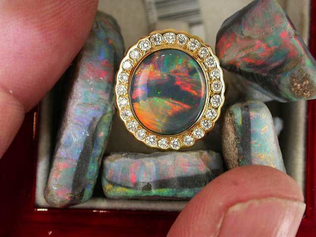 Best Mintabie black opal from our Old Field claim