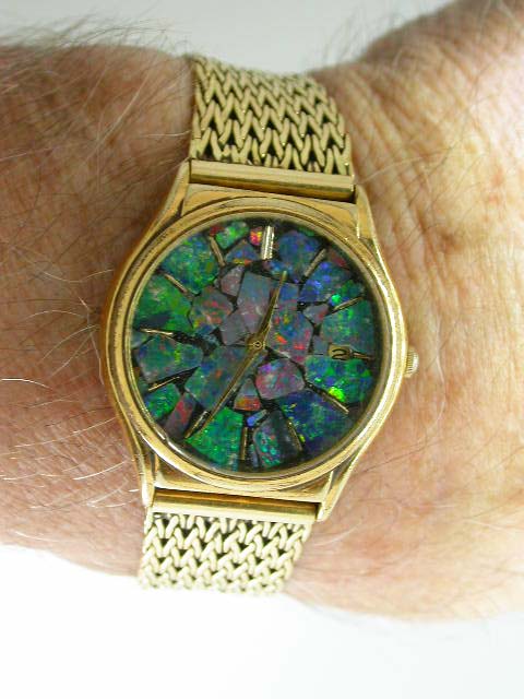 Opal watch made from opal from my last claim