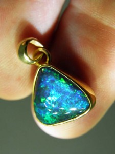 TRIPLET OPAL (13x12mm) Gold plated sterling silver Code 20329204 A$150