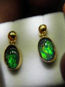 TRIPLET OPAL (10x6mm) gold plated sterling silver Code 20330248 A$90