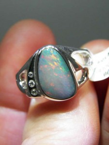 OPAL DOUBLET (13x8mm) sterling silver ring Code 20220365 A$150 