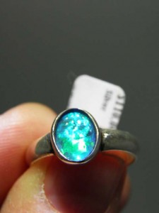 OPAL TRIPLET (9x7mm) sterling silver ring Code 20243876 A$110 