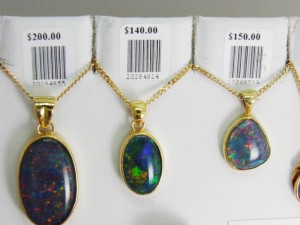 OPAL TRIPLETS in gold plated sterling silver